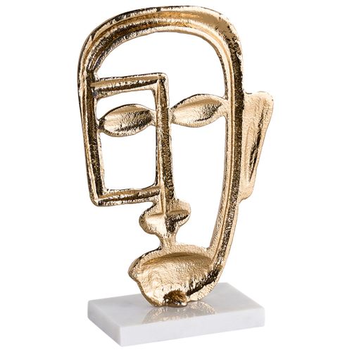 Accessoire Décoratif Visage Mosko Métal Doré