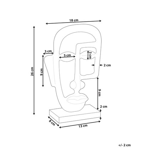 Accessoire Décoratif Visage Mosko Métal Doré