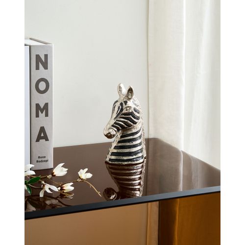 Accessoire Décoratif Zèbre Zagora Métal Noir/argenté