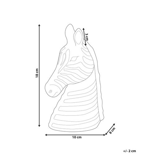 Accessoire Décoratif Zèbre Zagora Métal Noir/argenté