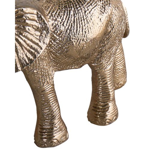 Lot De 2 Figurines Éléphant Sedlari Métal Doré