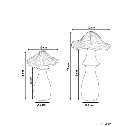 Lot De 2 Figurines Champignon Dubljani Noir/doré