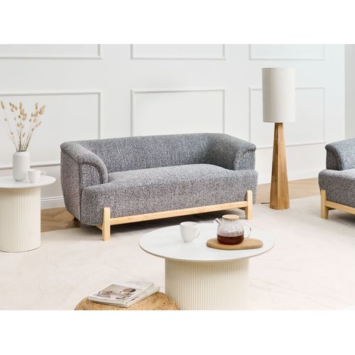 Canapé 2 Places Alnor Tissu Gris Foncé