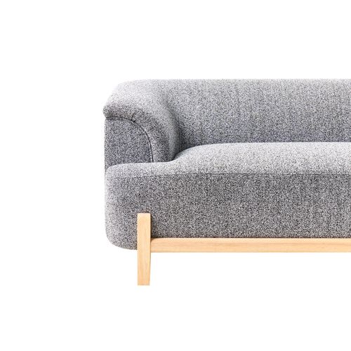 Canapé 2 Places Alnor Tissu Gris Foncé