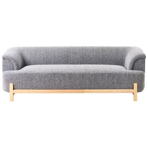 Canapé 3 Places Alnor Tissu Gris Foncé