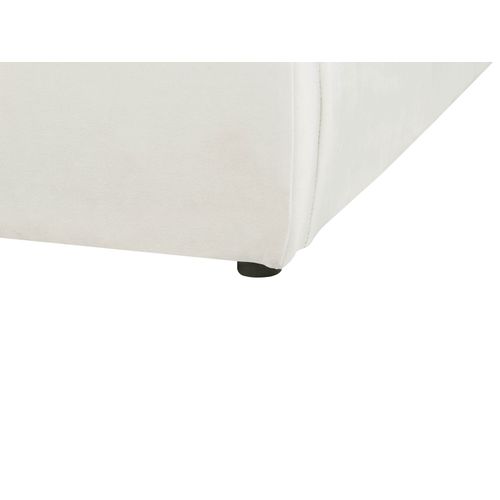 Lit à Eau Velours Bajonna 160 X 200 Cm Blanc Cassé