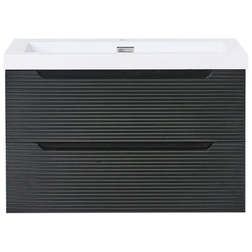 Meuble-lavabo Mural Avec Vasque Makana Noir