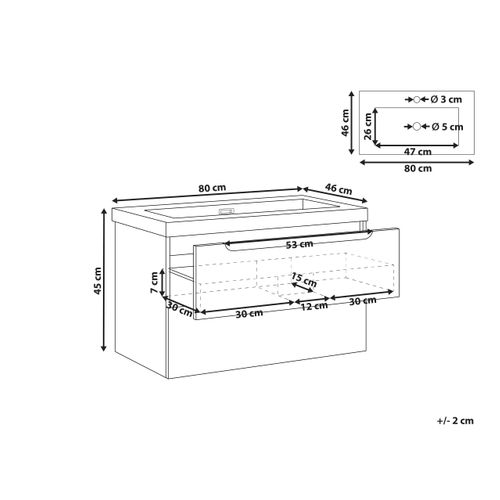 Meuble-lavabo Mural Avec Vasque Makana Noir