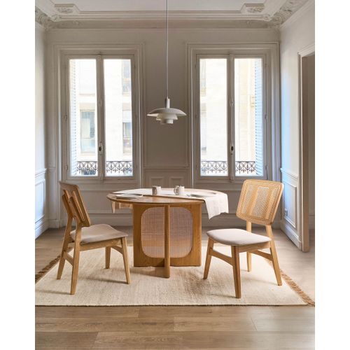 Lot De 2 Chaises De Salle à Manger Alcova Bois Marron Clair