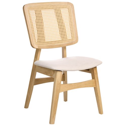 Lot De 2 Chaises De Salle à Manger Alcova Bois Marron Clair