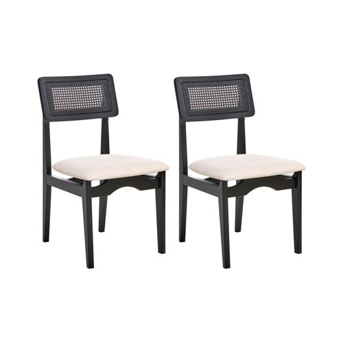 Lot De 2 Chaises De Salle à Manger Rubonia Bois Noir