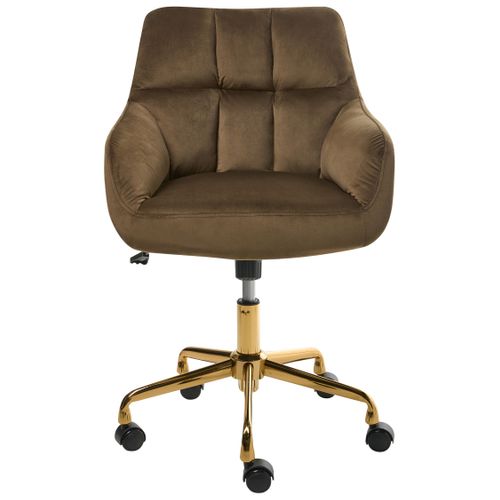 Chaise De Bureau Palmdale Velours Marron