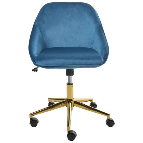 Chaise De Bureau Bardsdale Velours Bleu Marine