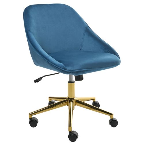 Chaise De Bureau Bardsdale Velours Bleu Marine