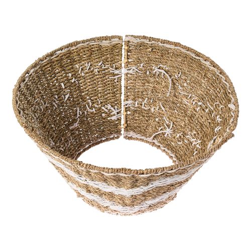 Jupe De Sapin De Noël Hiver Herbier Marin Blanc 43 Cm