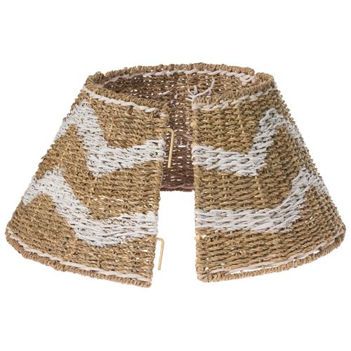 Jupe De Sapin De Noël Hiver Herbier Marin Blanc 43 Cm