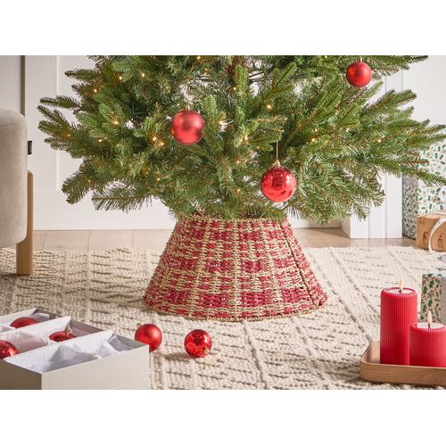 Jupe De Sapin De Noël Neige Herbier Marin Naturel 42 Cm