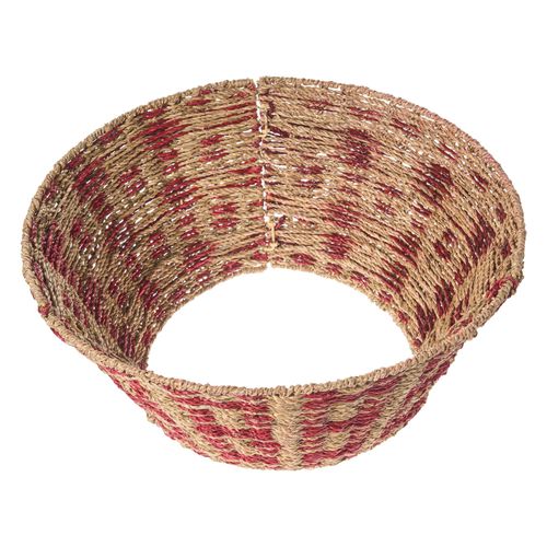 Jupe De Sapin De Noël Neige Herbier Marin Naturel 52 Cm