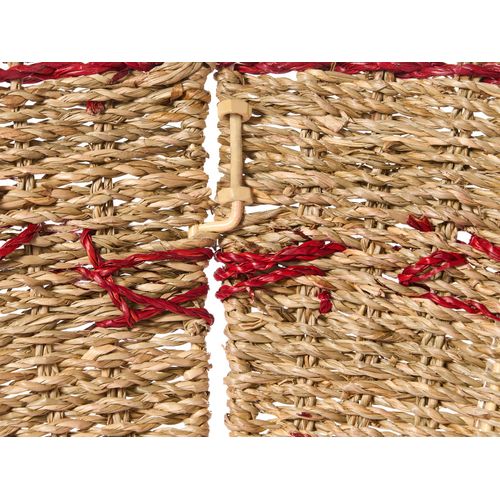 Jupe De Sapin De Noël Hiver Herbier Marin Rouge 43 Cm