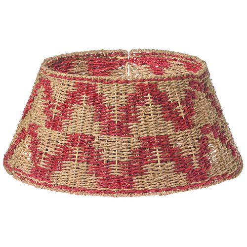 Jupe De Sapin De Noël Glace Herbier Marin Rouge 60 Cm