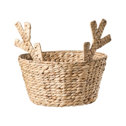 Panier Renne Fibre De Jacinthe D'eau Naturel
