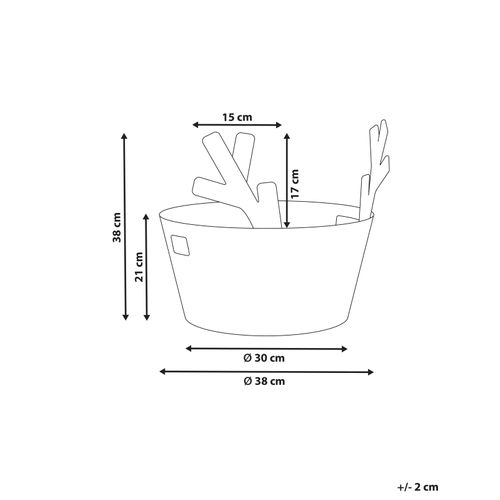 Panier Renne Fibre De Jacinthe D'eau Naturel