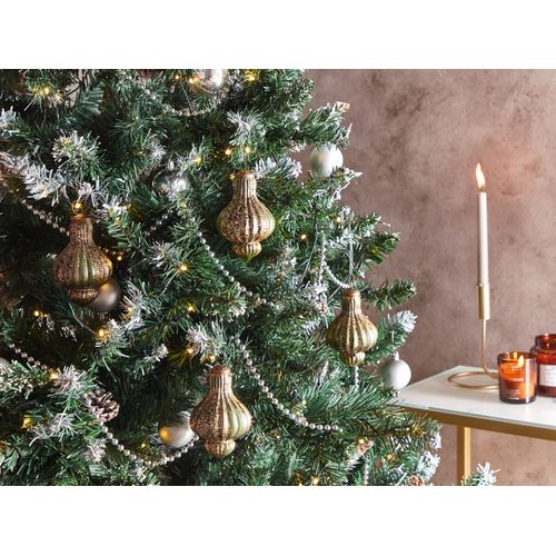 Lot De 8 Boules Brillant Verre Vert