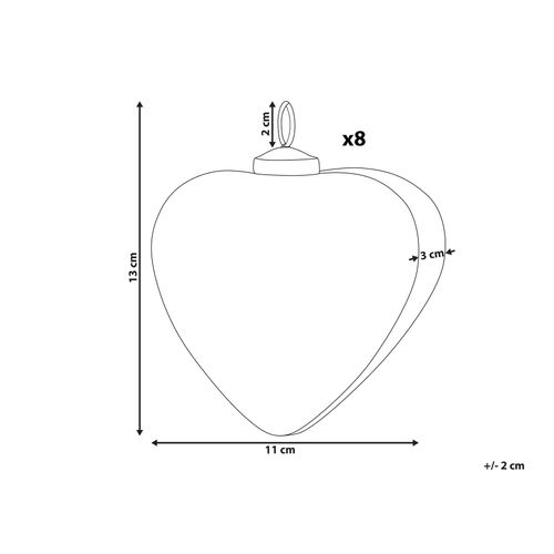 Lot De 8 Boules Feriable Verre Rouge