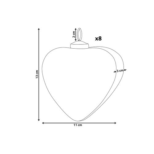 Lot De 8 Boules Feriable Verre Gris