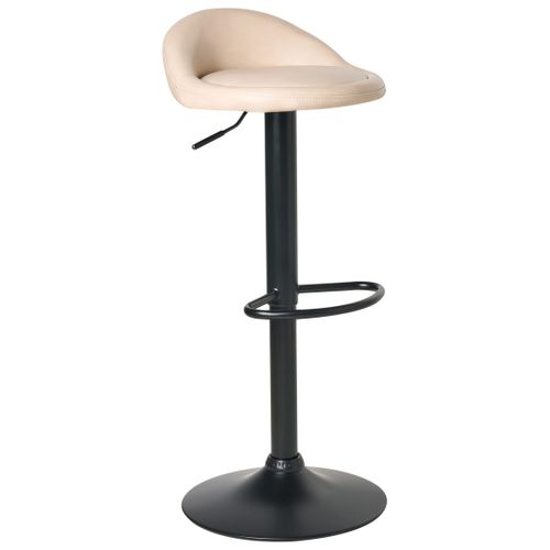 Lot De 2 Tabourets De Bar Meeder Cuir Pu Beige Clair