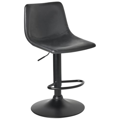 Lot De 2 Tabourets De Bar Lebrija Cuir Pu Noir