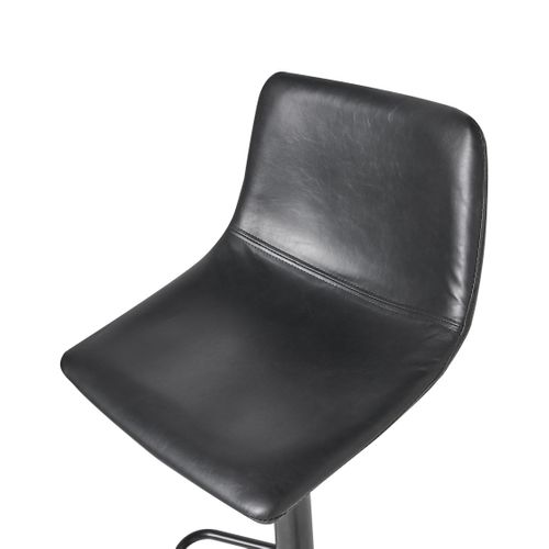 Lot De 2 Tabourets De Bar Lebrija Cuir Pu Noir