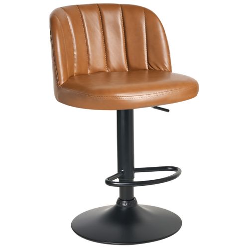 Lot De 2 Tabourets De Bar Vlore Cuir Pu Marron