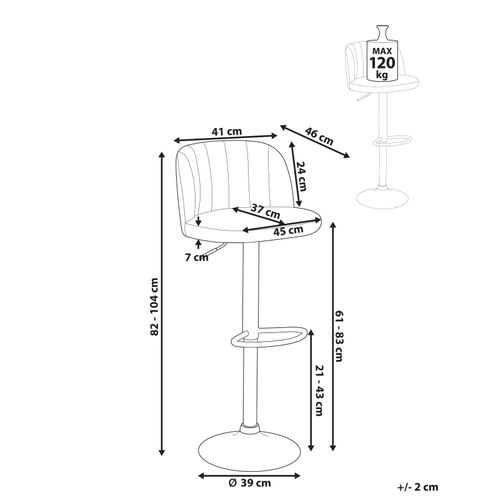 Lot De 2 Tabourets De Bar Vlore Cuir Pu Marron