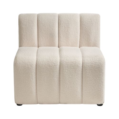 Fauteuil Kage Bouclé Beige Clair