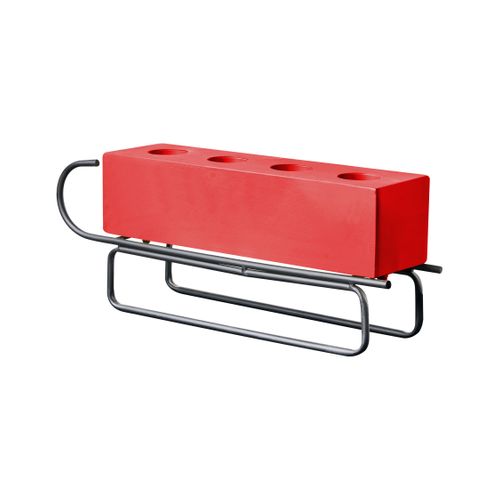 Bougeoir Kuhmo Rouge Métal