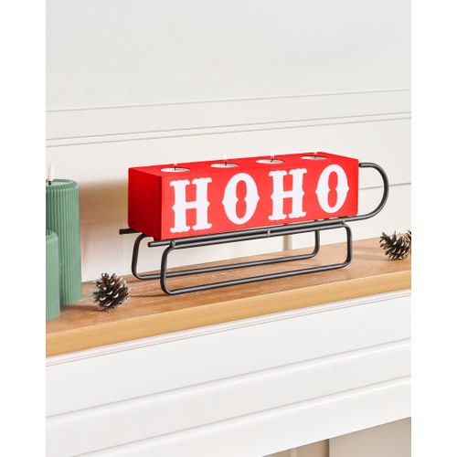 Bougeoir Kuhmo Rouge Métal