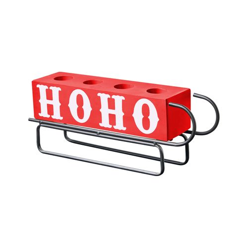 Bougeoir Kuhmo Rouge Métal