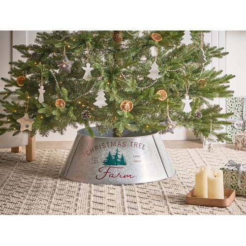 Jupe De Sapin De Noël Rovaniemi Métal Argenté 65 Cm