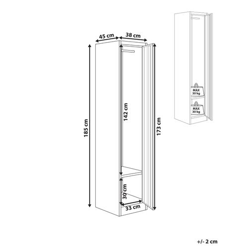 Casier Vestiaire à Porte Simple Athlete Métal Blanc/bleu