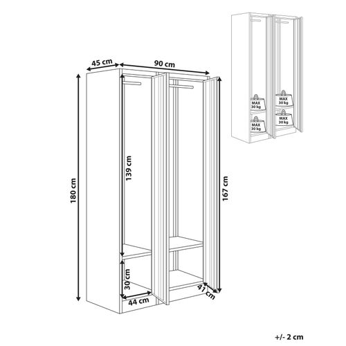 Casier Vestiaire à Double Porte Athlete Métal Blanc/bleu