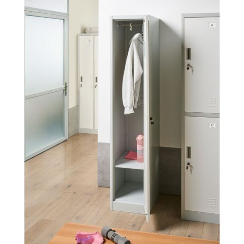 Casier Vestiaire à Porte Simple Athlete Métal Gris/blanc