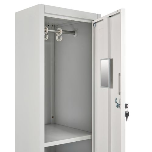 Casier Vestiaire à 2 Niveaux Athlete Métal Gris/blanc