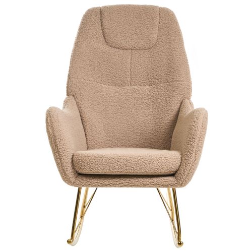 Fauteuil à Bascule Gulsele Bouclé Beige