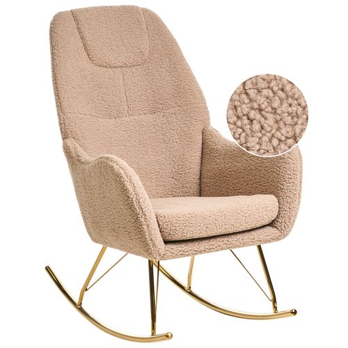 Fauteuil à Bascule Gulsele Bouclé Beige