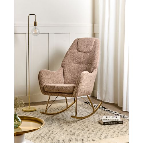 Fauteuil à Bascule Gulsele Bouclé Beige