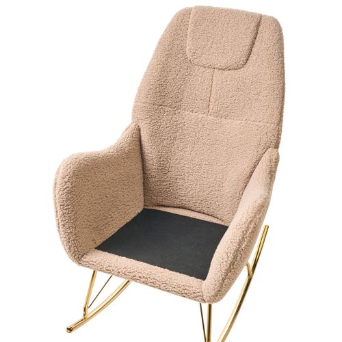 Fauteuil à Bascule Gulsele Bouclé Beige
