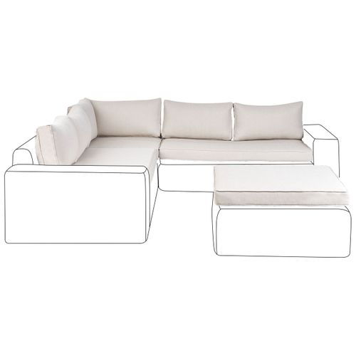 Ensemble De Housses De Coussins D'extérieur Palermo Blanc Cassé