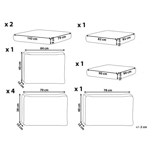Ensemble De Housses De Coussins D'extérieur Palermo Blanc Cassé
