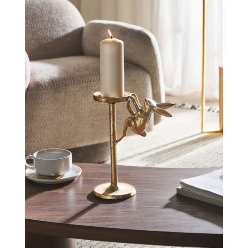 Bougeoir Kosor Métal 25 Cm Doré